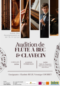 2026 audition flûte à bec , clavecin Sa.6 juin