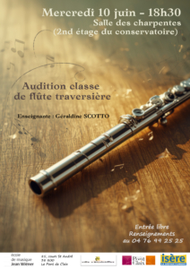 2026 audition flûte traversière Me. 10 juin
